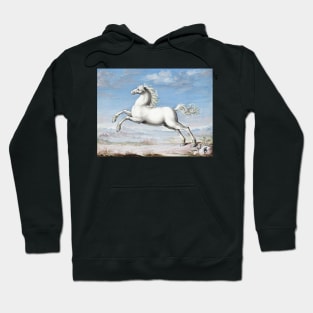 white horse vintage paint Hoodie